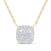 1/3CTW-DIA CN FASHION CUSHION NECKLACE (18 INCH)